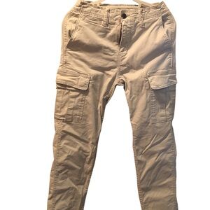 American Eagle Outfitters Men's Beige Cargo Pants Teen boy cargos   Gently worn